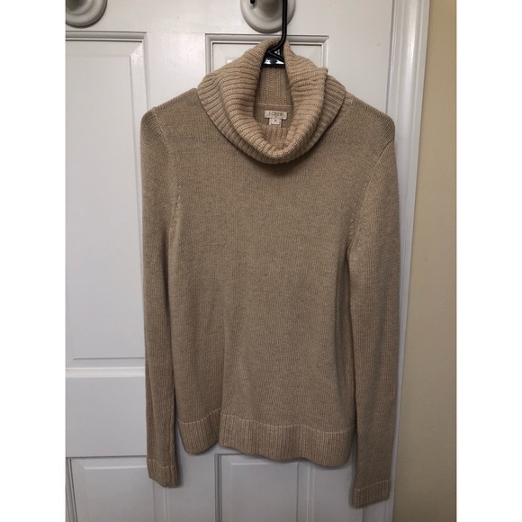 Tan cowl neck sweater - Picture 1 of 4